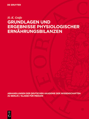 cover image of Grundlagen und Ergebnisse physiologischer Ernährungsbilanzen